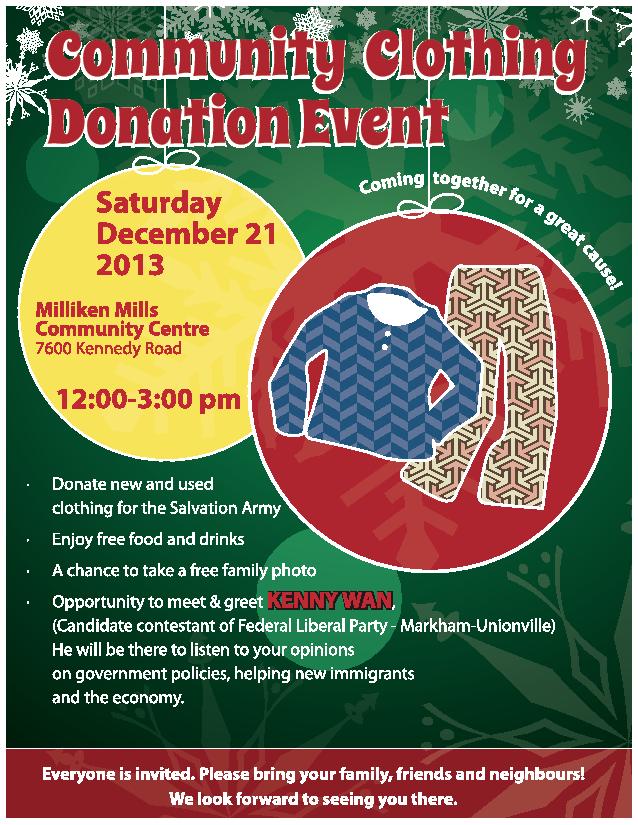 2013-12-21 Community Clothing Donation Event - English